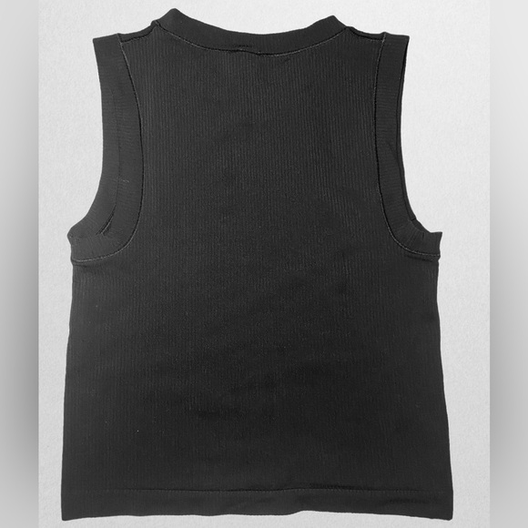 Black Ribbed Tank Top - Picture 7 of 8